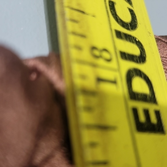 LASCANA Romantic Satin Tie Waist Ruffle Hem Powder Blush Peach Satin Dress - Picture 6 of 11